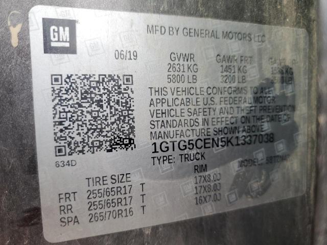 2019 GMC CANYON SLE - 1GTG5CEN5K1337038