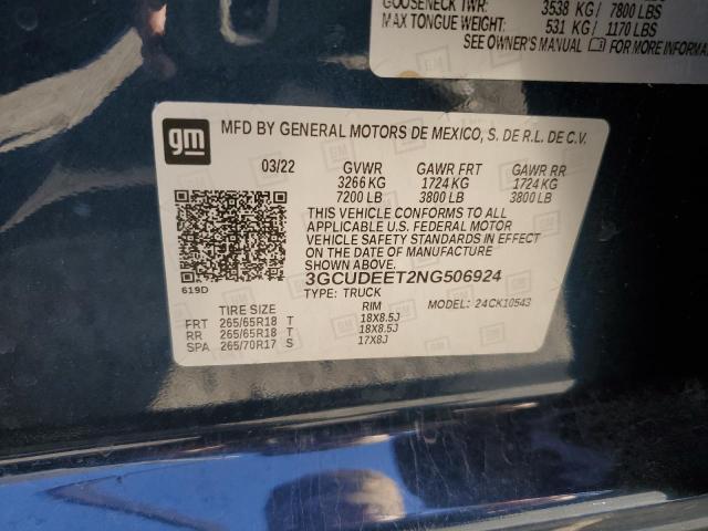 2022 CHEVROLET SLVRADO SS 3GCUDEET2NG506924