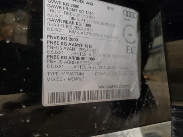 2020 AUDI SQ5 PRESTI WA1C4AFY1L2033712