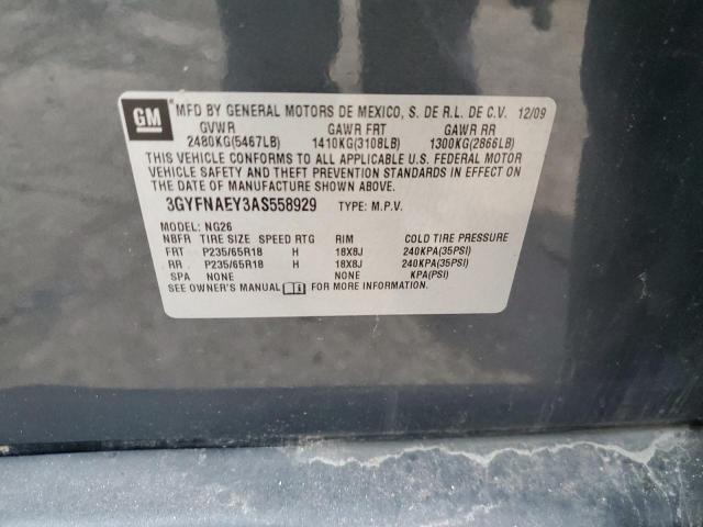 3GYFNAEY3AS558929 Cadillac SRX