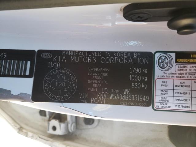 KNAFW5A38B5351949 KIA FORTE SX
