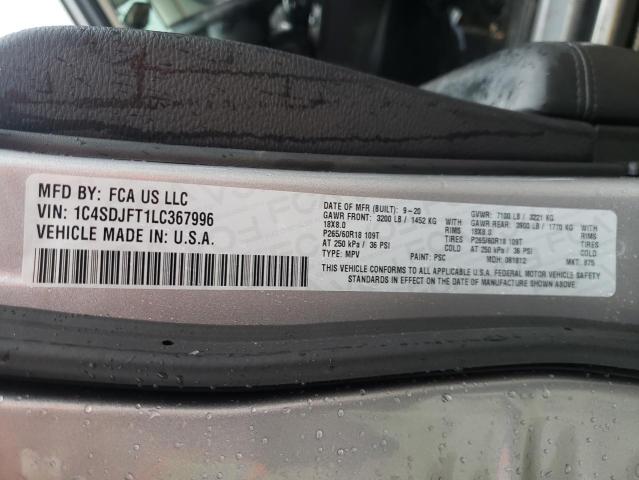 2020 DODGE DURANGO SS 1C4SDJFT1LC367996