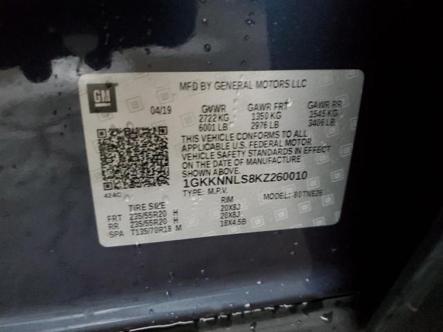 1GKKNNLS8KZ260010 GMC Acadia Slt-2