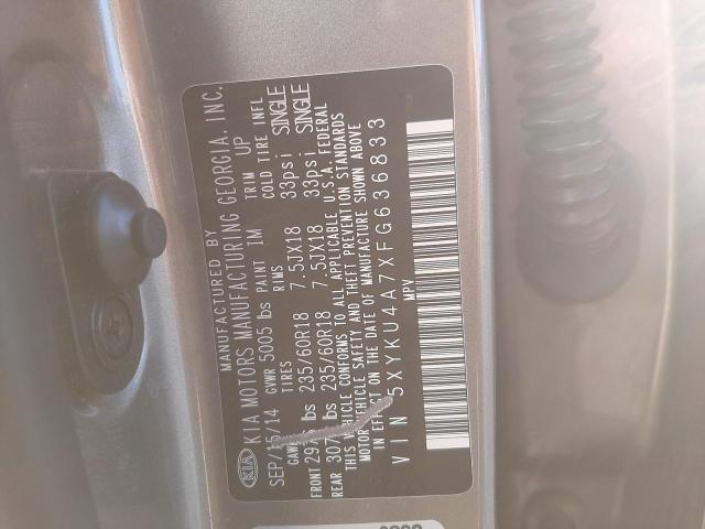 5XYKU4A7XFG636833 KIA SORENTO EX