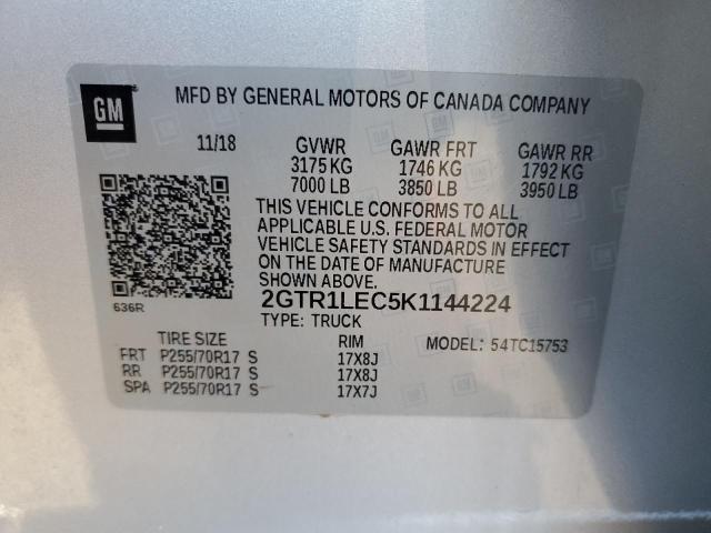 2019 GMC SIERRA LIM 2GTR1LEC5K1144224
