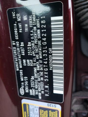 5XXGT4L33LG421281 KIA Optima Lx