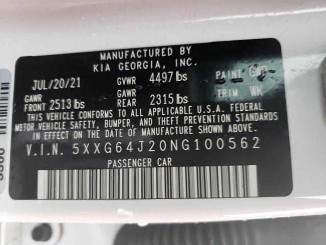 2022 KIA K5 GT LINE - 5XXG64J20NG100562