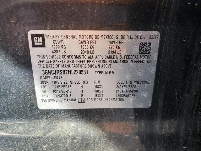 2017 CHEVROLET TRAX PREMI 3GNCJRSB7HL220531