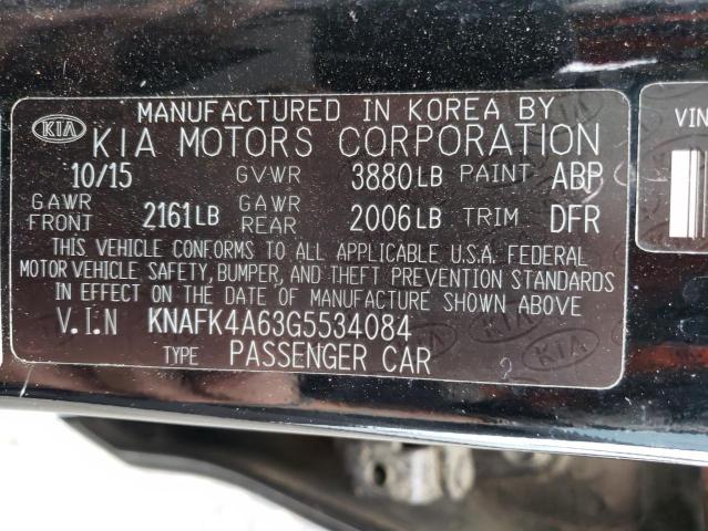KNAFK4A63G5534084 KIA FORTE LX