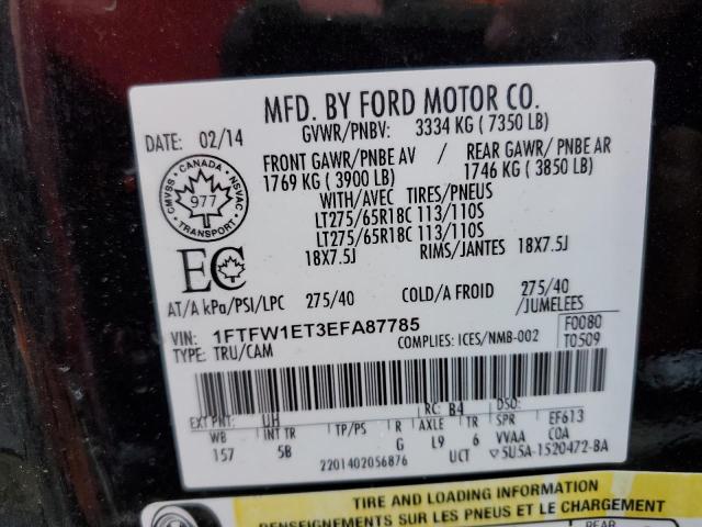1FTFW1ET3EFA87785 Ford F150 Supercrew