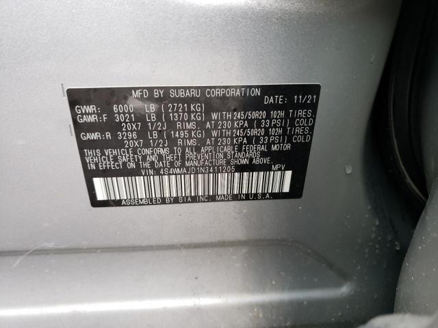 4S4WMAJD1N3411205 Subaru Ascent Onyx Edition