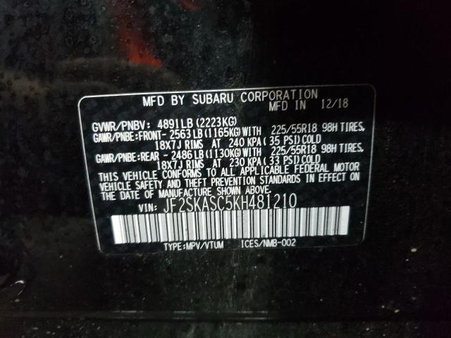 JF2SKASC5KH481210 Subaru Forester Limited