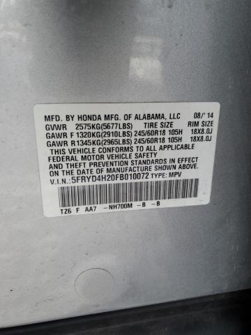 5FRYD4H20FB010072 Acura MDX