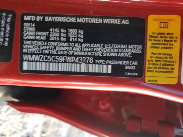 2015 MINI COOPER S C - WMWZC5C59FWP43276