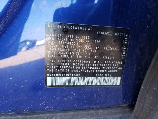 2021 VOLKSWAGEN ID.4 PRO S WVGKMPE25MP047680