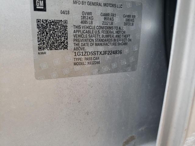2018 CHEVROLET MALIBU LT - 1G1ZD5STXJF224836