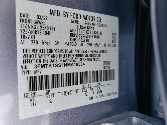 2022 FORD MUSTANG MA - 3FMTK1SS1NMA18664