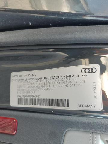 2018 AUDI A4 PRESTIG WAUFNAF48JA053680