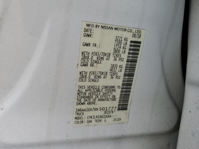 2019 NISSAN TITAN S - 1N6AA1EK7KN501777