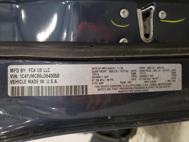 2020 JEEP CHEROKE 1C4PJMCB6LD640050