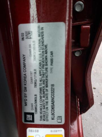2022 CHEVROLET SPARK - KL8CD6SA8NC032218
