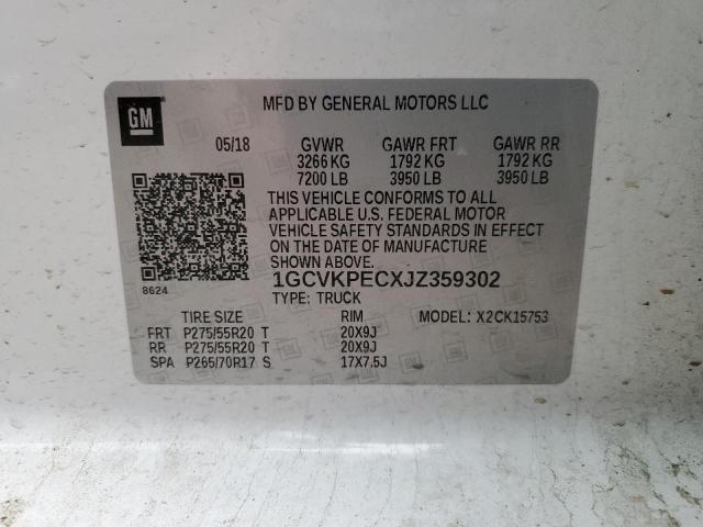 2018 CHEVROLET SILVER1500 - 1GCVKPECXJZ359302