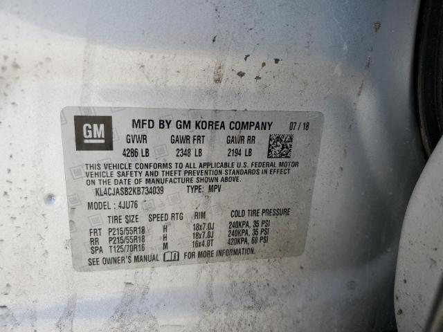 2019 BUICK ENCORE PRE - KL4CJASB2KB734039
