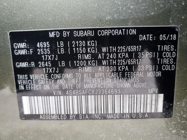 4S4BSAFCXJ3364691 Subaru Outback 2.5i Premium