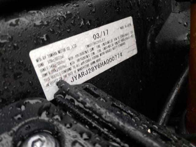 2017 YAMAHA YZFR6 C JYARJ28Y6HA000774