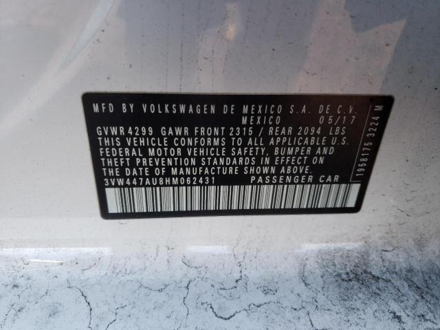 2017 VOLKSWAGEN GTI S/SE - 3VW447AU8HM062431