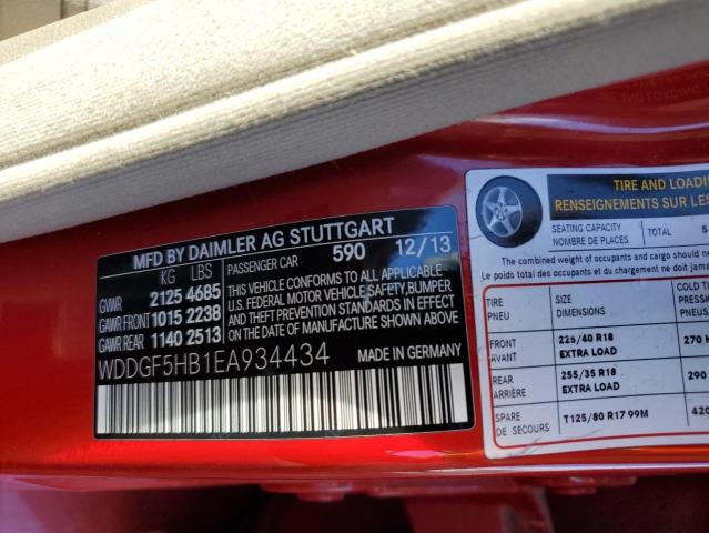 WDDGF5HB1EA934434 Mercedes-Benz C 350
