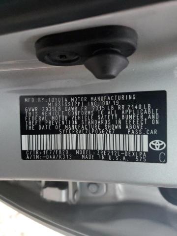 5YFEPRAE7LP056267 | 2020 Toyota corolla le