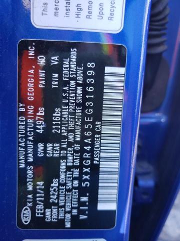 5XXGR4A65EG316398 KIA OPTIMA SX
