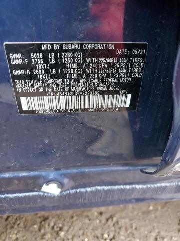 2021 SUBARU OUTBACK ON 4S4BTGLD6M3223182