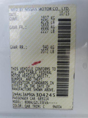 1N4AL3AP9GN304245 Nissan ALTIMA 2.5