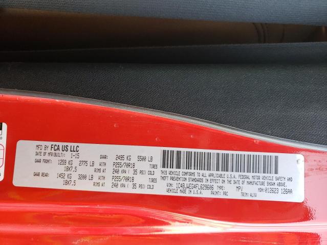 1C4BJWEG4FL629606 Jeep Wrangler Unlimited Sahara