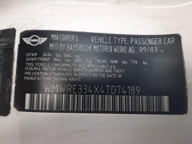 WMWRE334X4TD74189 Mini COOPER S