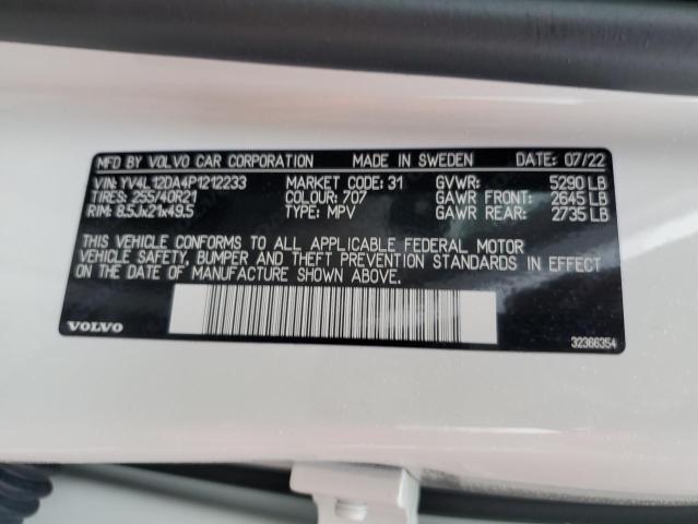 YV4L12DA4P1212233 Volvo XC60 ULTIM