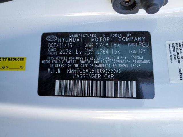 2017 HYUNDAI VELOSTER - KMHTC6AD8HU307330