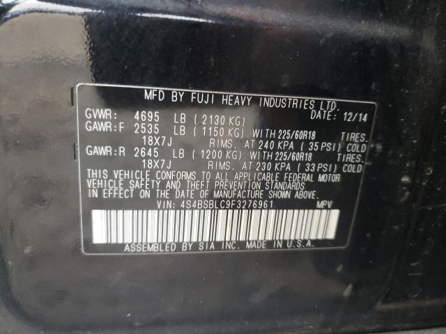 4S4BSBLC9F3276961 Subaru Outback 2.5i Limited