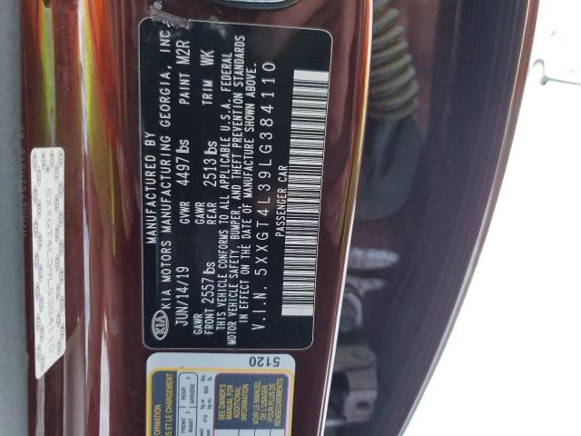 5XXGT4L39LG384110 KIA Optima Lx