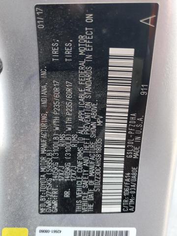 2017 TOYOTA SIENNA - 5TDZZ3DC4HS818035