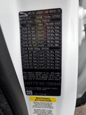 2020 JAGUAR E-PACE SE SADFP2FX6L1Z86949