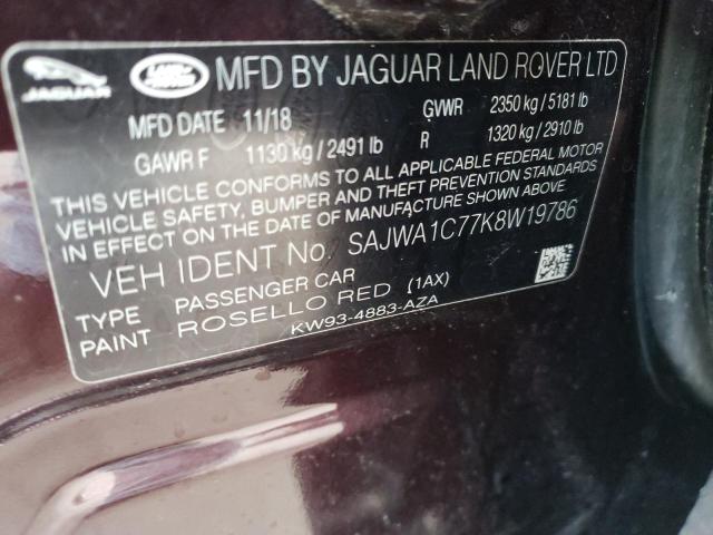 2019 JAGUAR XJ R - SPO SAJWA1C77K8W19786
