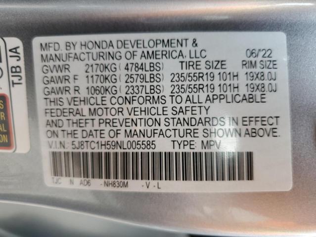 2022 ACURA RDX TECHNO - 5J8TC1H59NL005585
