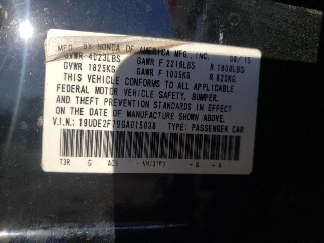 19UDE2F79GA015038 Acura ILX