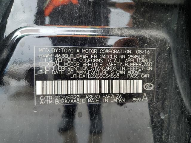 2016 LEXUS IS 200T - JTHBA1D2XG5034868