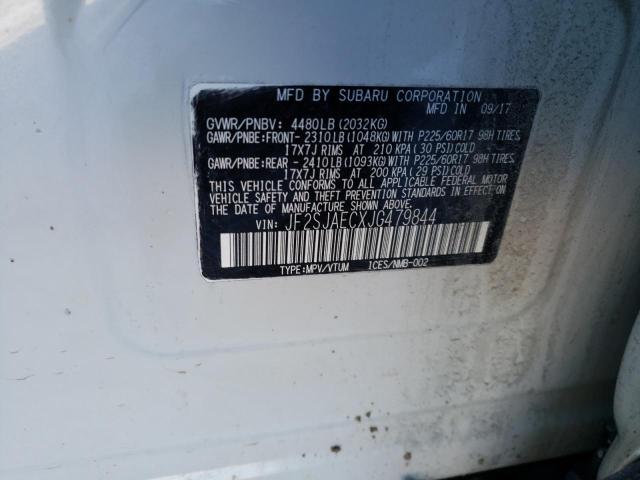 2018 SUBARU FORESTER 2 - JF2SJAECXJG479844
