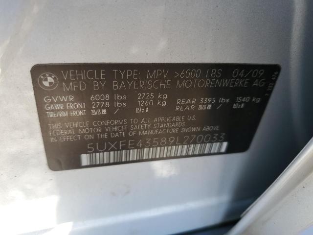 5UXFE43589L270033 BMW X5 Xdrive30i