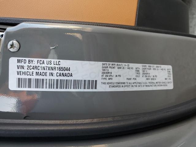 2C4RC1N7XNR165044 Chrysler Pacifica Hybrid Pinnacle